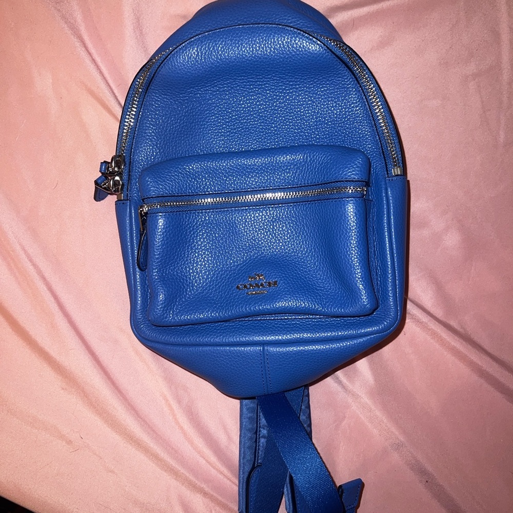 Coach Blue Leather Charlie Mini Backpack